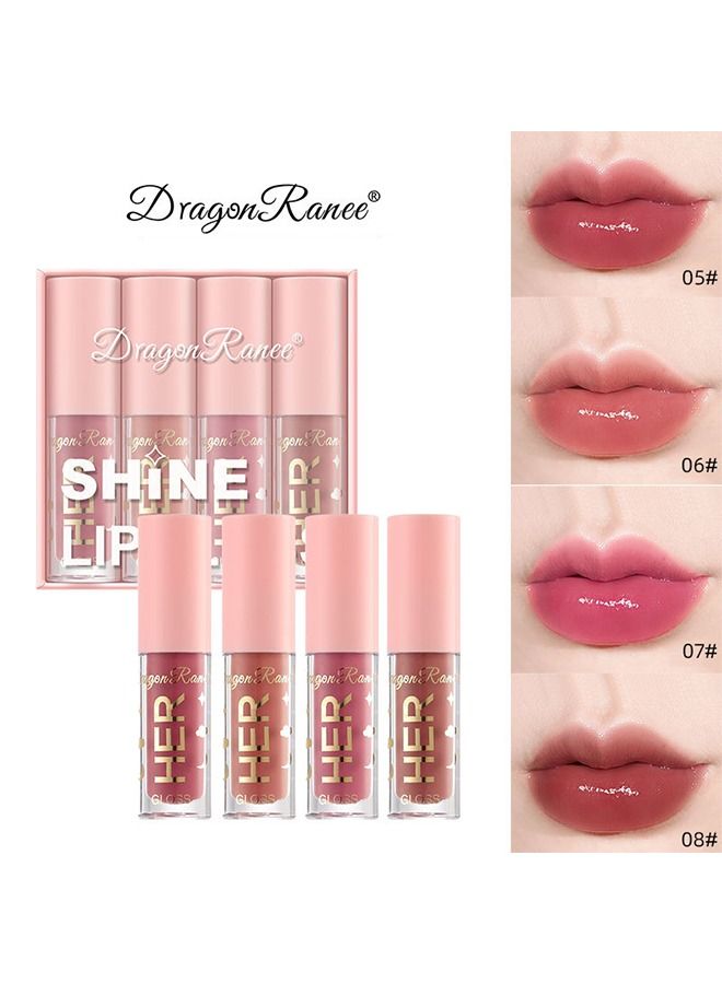 Dragon Ranee 4Pcs 4 Color Matte Liquid Lipstick Makeup Set Kit, Long Lasting Waterproof Hydrating Lip Gloss Lip Glaze Set, Pigmented Lip Makeup Gift Sets for Girls and Women - Image 1