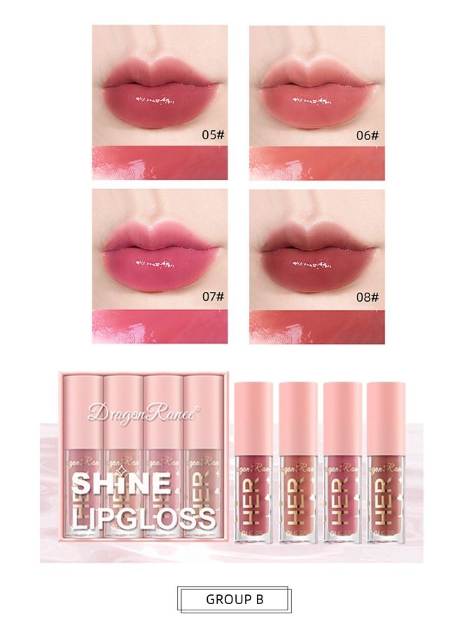 Dragon Ranee 4Pcs 4 Color Matte Liquid Lipstick Makeup Set Kit, Long Lasting Waterproof Hydrating Lip Gloss Lip Glaze Set, Pigmented Lip Makeup Gift Sets for Girls and Women - Image 2