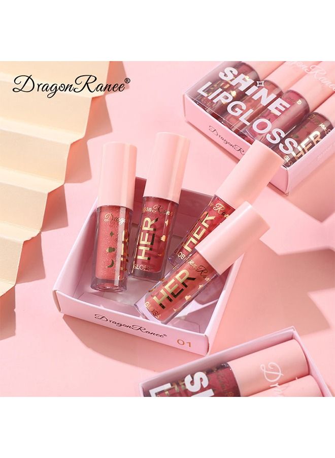 Dragon Ranee 4Pcs 4 Color Matte Liquid Lipstick Makeup Set Kit, Long Lasting Waterproof Hydrating Lip Gloss Lip Glaze Set, Pigmented Lip Makeup Gift Sets for Girls and Women - Image 4