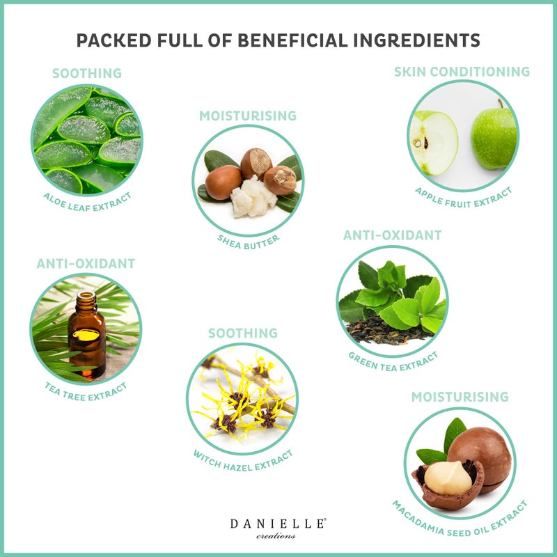 Danielle Creations Miracle Nourishing Smoothing Foot Mask Infused with Shea Butter and Green Tea Extract, 2 Treatments - Image 3