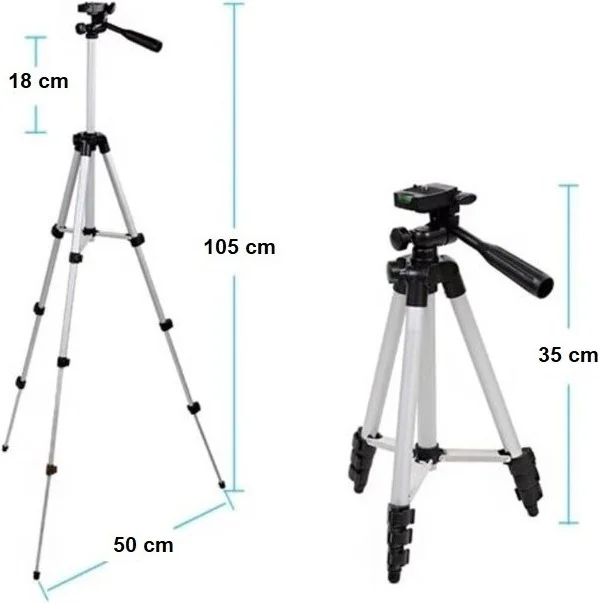 Sinerji Shop Phone and Camera Holder Tripod Stand 105 cm (With Phone Holder)