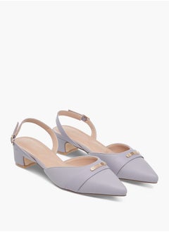 Celeste Women's Textured Mules with Buckle Closure and Block Heel  - Image 1