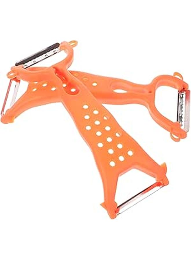 2 Pcs Double Head Vegetable Peelers Stainless Steel Potato Peeler With Ergonomic Handle - Image 1