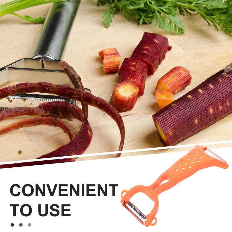 2 Pcs Double Head Vegetable Peelers Stainless Steel Potato Peeler With Ergonomic Handle - Image 4