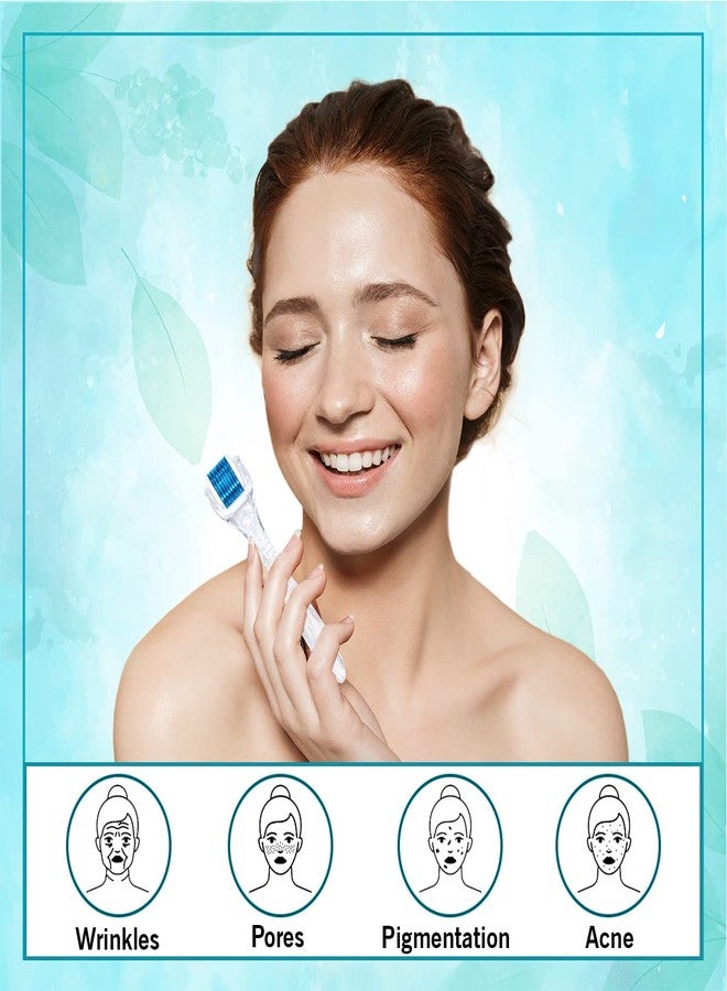 Epyz New Model Derma Roller Cosmetic Micro Needling Instrument with 540 Needles for Acne, Skin, Hair Loss, With Free Storage Case [ Transparent, Pack of 1] (Trans. Blue, 0.5mm) - Image 2