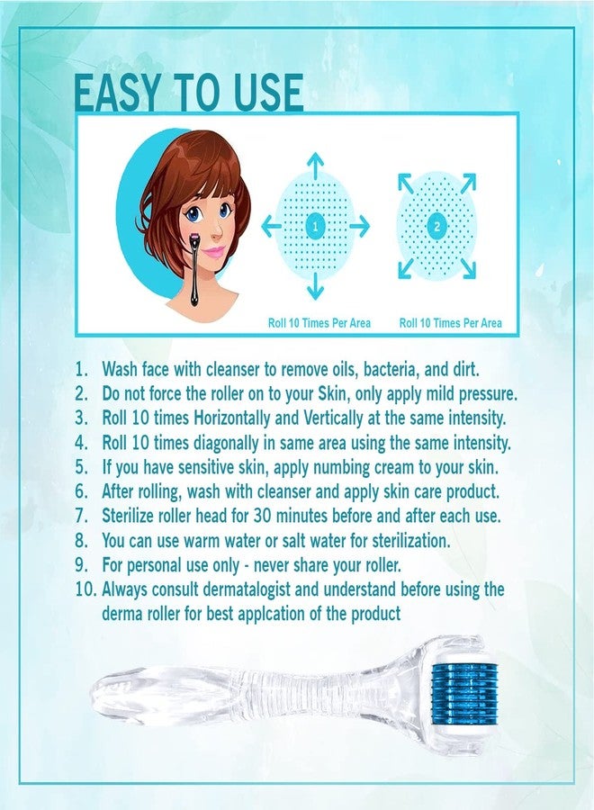 Epyz New Model Derma Roller Cosmetic Micro Needling Instrument with 540 Needles for Acne, Skin, Hair Loss, With Free Storage Case [ Transparent, Pack of 1] (Trans. Blue, 0.5mm) - Image 3