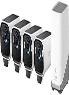 eufy Eufy Security Eufycam S3 Pro 4-Cam Kit Solar Security Camera Outdoor Wireless With Solar Panel, Colour Night Vision, 4K, Forever Power 2.0, Face Recognition Ai, Expandable Local Storage No Monthly Fee 