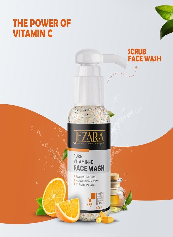 Jezara Pure Vitamin C Visibly Flawless Skin Face Wash For All Skin Types Men & Women, 60ml - Image 2