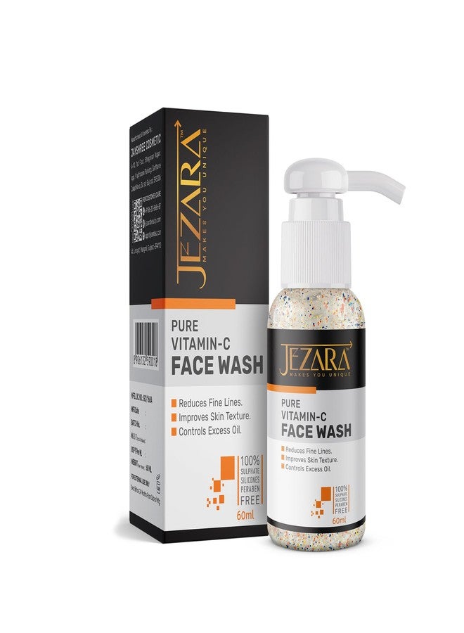 Jezara Pure Vitamin C Visibly Flawless Skin Face Wash For All Skin Types Men & Women, 60ml - Image 1