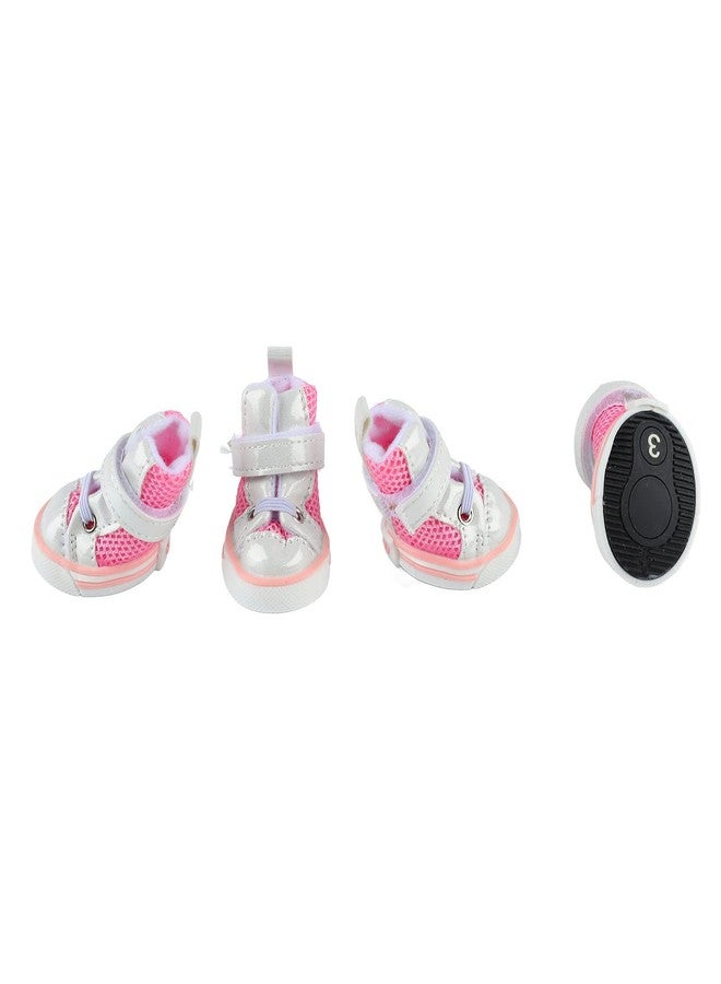 GLOGLOW 4 Pack Dog Booties for Small Dogs, Anti-Slip Dog Shoes with Mesh Breathable, Protectors for Hot Pavement, Winter Snow, Outdoor Walking & Hardwood Floors - Image 5