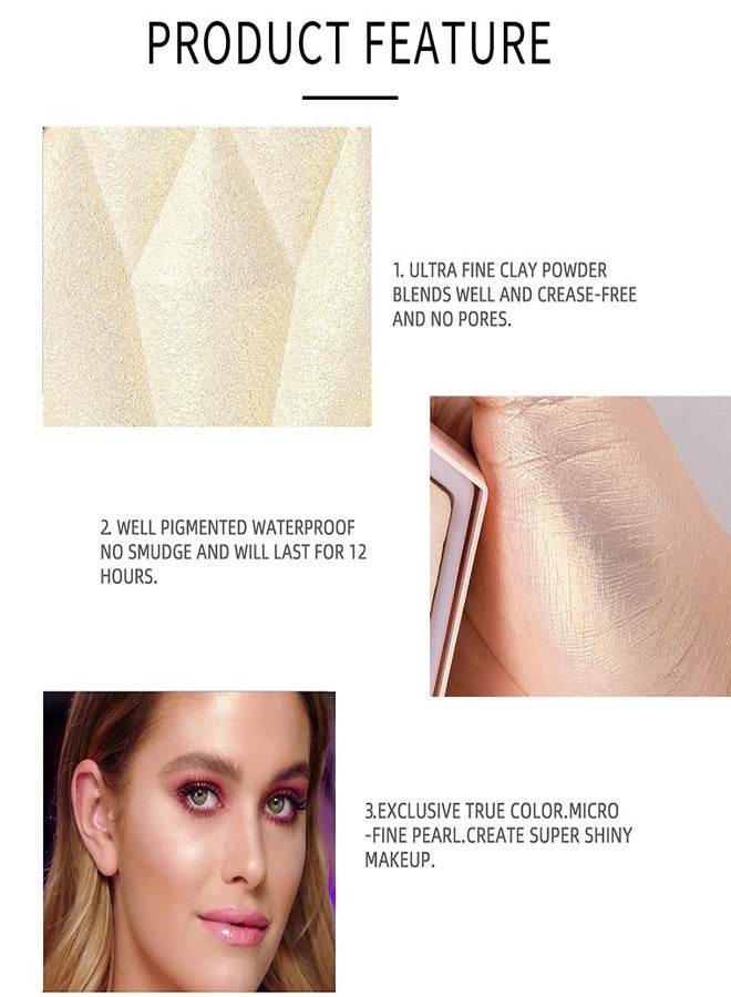 AKARY Face Glitter Blush Pink Shimmer Highlighter Blusher Powder Makeup Cosmetics Facial Contour Corrector Shine Rouge (#05 Mermaid) - Image 3