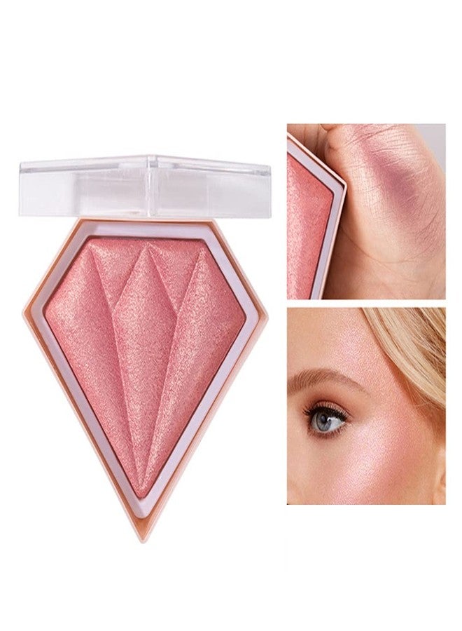 AKARY Face Glitter Blush Pink Shimmer Highlighter Blusher Powder Makeup Cosmetics Facial Contour Corrector Shine Rouge (#05 Mermaid) - Image 1