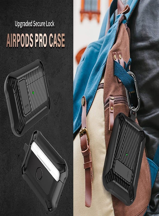 Olytop for Airpods Pro 2 Gen/1st Case Lock With Cleaner Kit & Replacement Ear Tips (S/M/L), Rugged Protective Cover for iPod Pro (2023/2022/2019) With Keychain, Black - Image 5