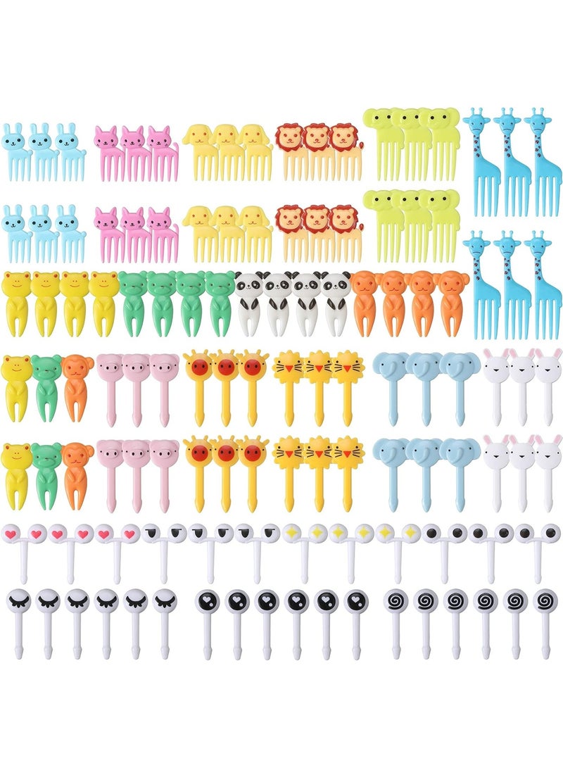 120 Pieces Animal Food Picks for Kids Cartoon Animal Bento Box Fruit Picks Mini Fork Toothpicks for Kids Adults Food Fruit Cake Dessert Pastry Party Bento Decor - Image 1