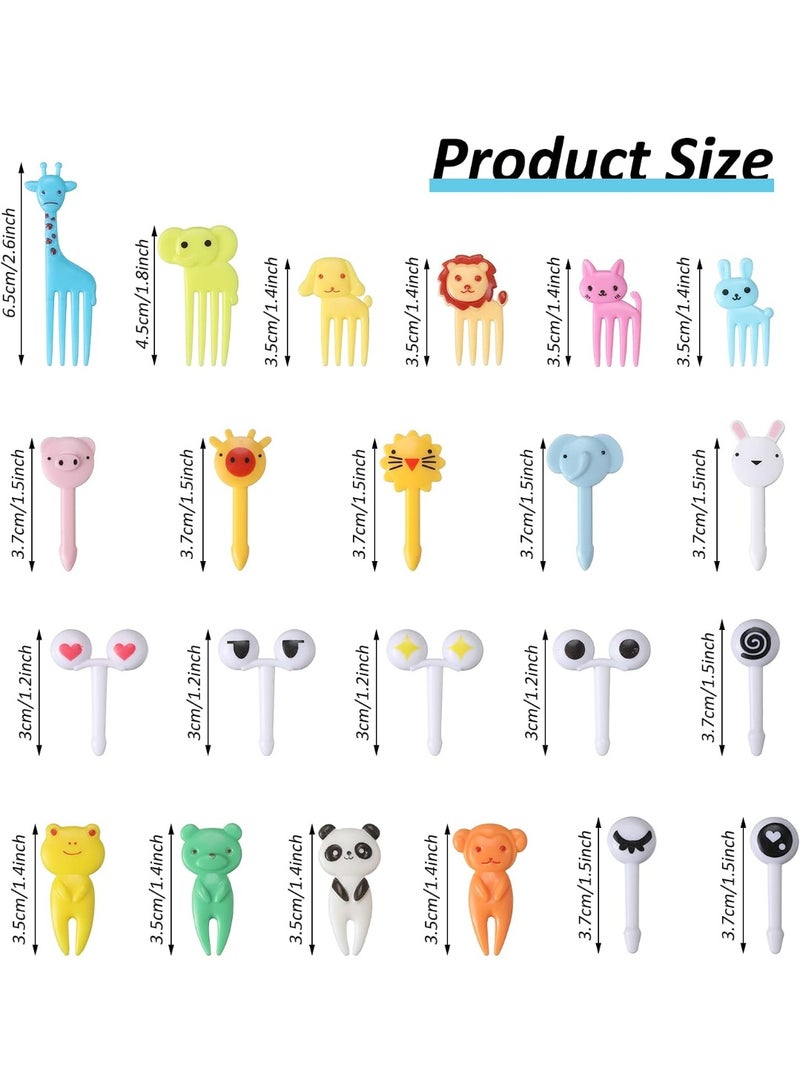 120 Pieces Animal Food Picks for Kids Cartoon Animal Bento Box Fruit Picks Mini Fork Toothpicks for Kids Adults Food Fruit Cake Dessert Pastry Party Bento Decor - Image 2