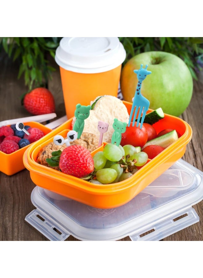 120 Pieces Animal Food Picks for Kids Cartoon Animal Bento Box Fruit Picks Mini Fork Toothpicks for Kids Adults Food Fruit Cake Dessert Pastry Party Bento Decor - Image 4