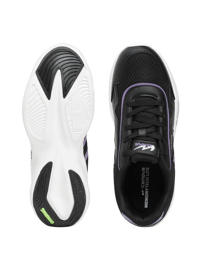 كامبس قاعة الحرم الجامعي للسيدات، أحذية مشي سوداء/كبيرة أرجوانية - مقاس 5 المملكة المتحدة/الهند 22G-1187 - Image 5