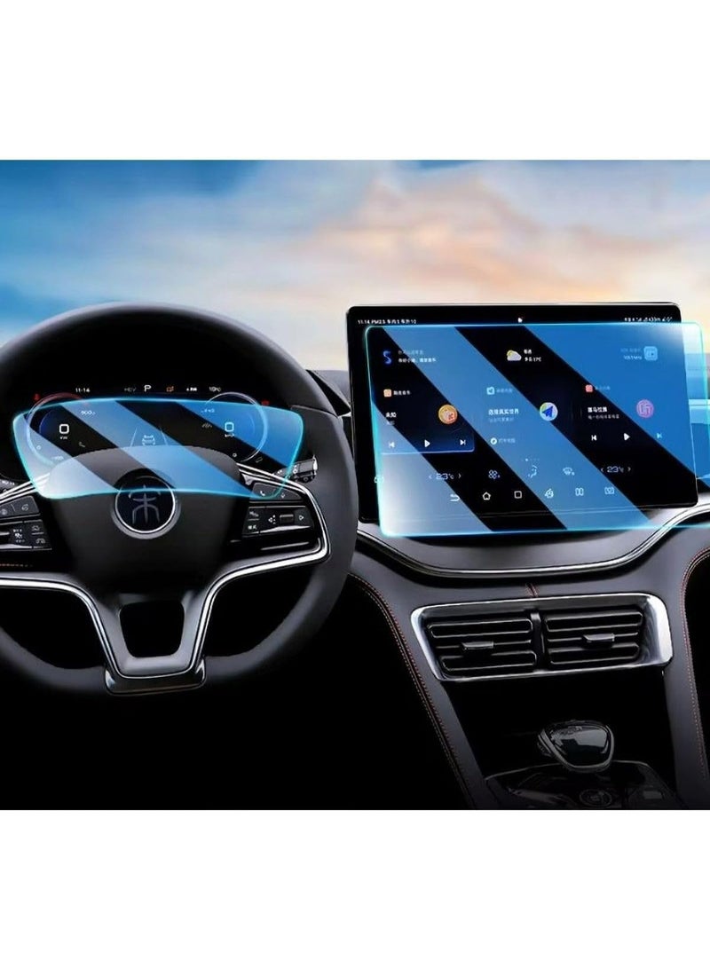 Ecosystem Screen Protector Compatible with 2024 2025 2026 BYD Song Plus Accessories Touch Tempered Glass,Navigation 15.6" Cover Anti-scratch Film,Dashboard 10.25" - Image 1
