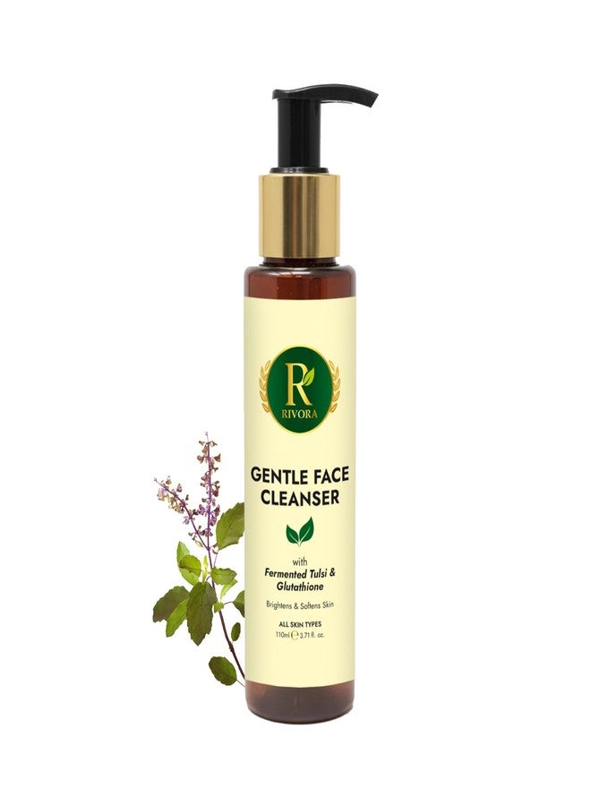 Rivora Fermented Ayurveda Face Wash with Fermented Tulsi, Manjistha, Green Tea & Glutathione for Clean, Glowing & Hydrated Skin | Gentle Cleanser for Dry & Sensitive Skin | Removes Dirt, Impurities & Puffiness | Provides Even Tone & Helps Brighten Dull-Looking Skin | Ideal Face Wash for Women & Men | Sulfate-Free, Non-Drying & Dermatologically Tested | 110 ml (Pack of 1) - Image 1