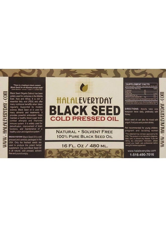 HalalEveryDay Pure Black Seed Oil - 16 OZ - 100% Pure and Cold Pressed Black Seed - Non-GMO and Vegan - Nigella Sativa - Image 5