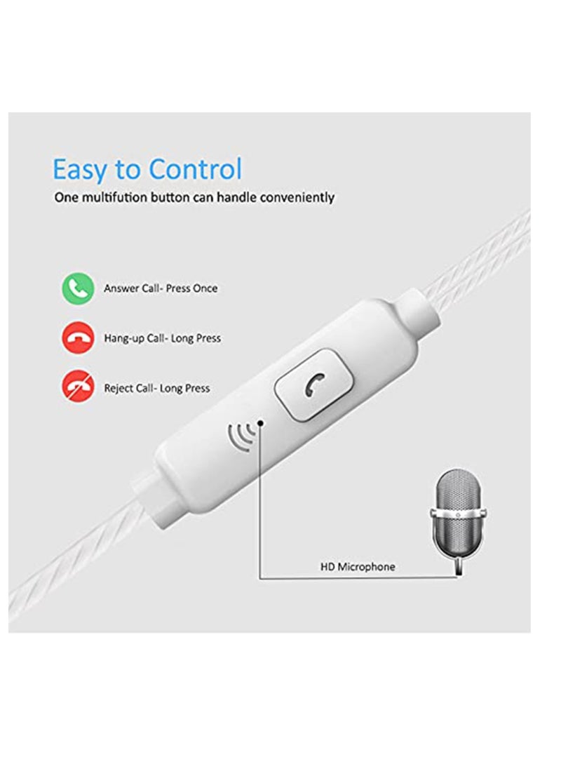 SYOSI - Earbuds Headphones,  with Remote & Mic, Earphones Wired Stereo in-Ear Bass for iPhone, Android, Smartphones, for iPod, for iPad, MP3, Fits for All 3.5mm Interface (5 Pack) - Image 1