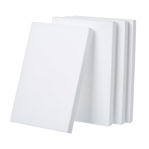 Crafare 12X8X1 Inch Craft Foam Blocks 4 Pack Polystyrene Foam Sheet Rectangle Foam Blocks for Arts School Projects Sculptures Floral Arrangements Modeling and Centerpieces - Image 1