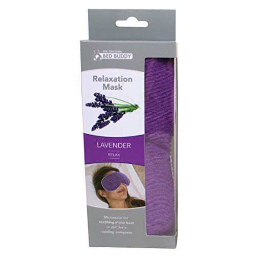 Bed Buddy Aromatherapy Eye Mask with Warm and Cold Therapy for Stress Relief - Microwave-Safe Eye Pillow & Sleep Mask, Purple, Lavender Scented - Image 3