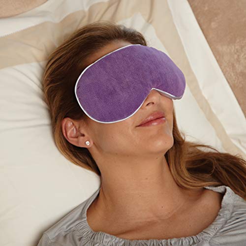 Bed Buddy Aromatherapy Eye Mask with Warm and Cold Therapy for Stress Relief - Microwave-Safe Eye Pillow & Sleep Mask, Purple, Lavender Scented - Image 2