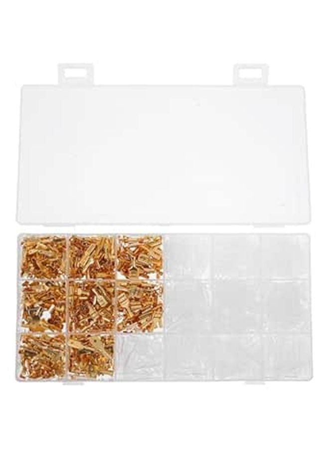 900pcs Gold Wire Crimp Connector Set Spade Terminals Male Female Electrical Kit - Image 1
