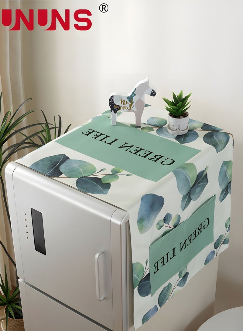 UNUNS غطاء الغسالة، أغطية الغسالة والمجفف للأعلى، غطاء علوي للغسالة مع 4 جيوب تخزين، 60x150 سم - Image 1