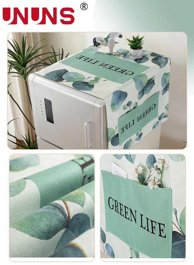 UNUNS غطاء الغسالة، أغطية الغسالة والمجفف للأعلى، غطاء علوي للغسالة مع 4 جيوب تخزين، 60x150 سم - Image 3