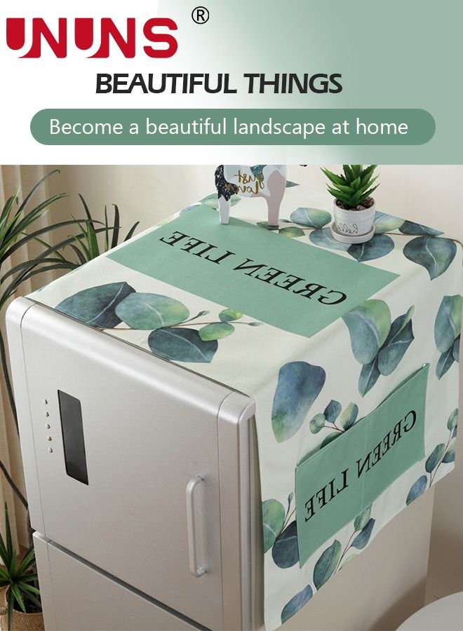 UNUNS غطاء الغسالة، أغطية الغسالة والمجفف للأعلى، غطاء علوي للغسالة مع 4 جيوب تخزين، 60x150 سم - Image 5