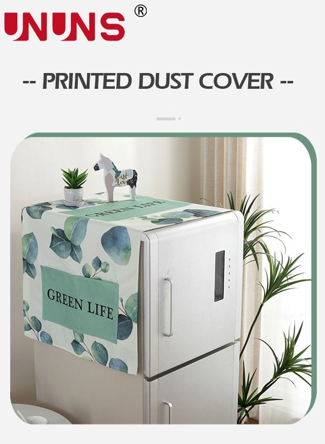 UNUNS غطاء الغسالة، أغطية الغسالة والمجفف للأعلى، غطاء علوي للغسالة مع 4 جيوب تخزين، 60x150 سم - Image 2