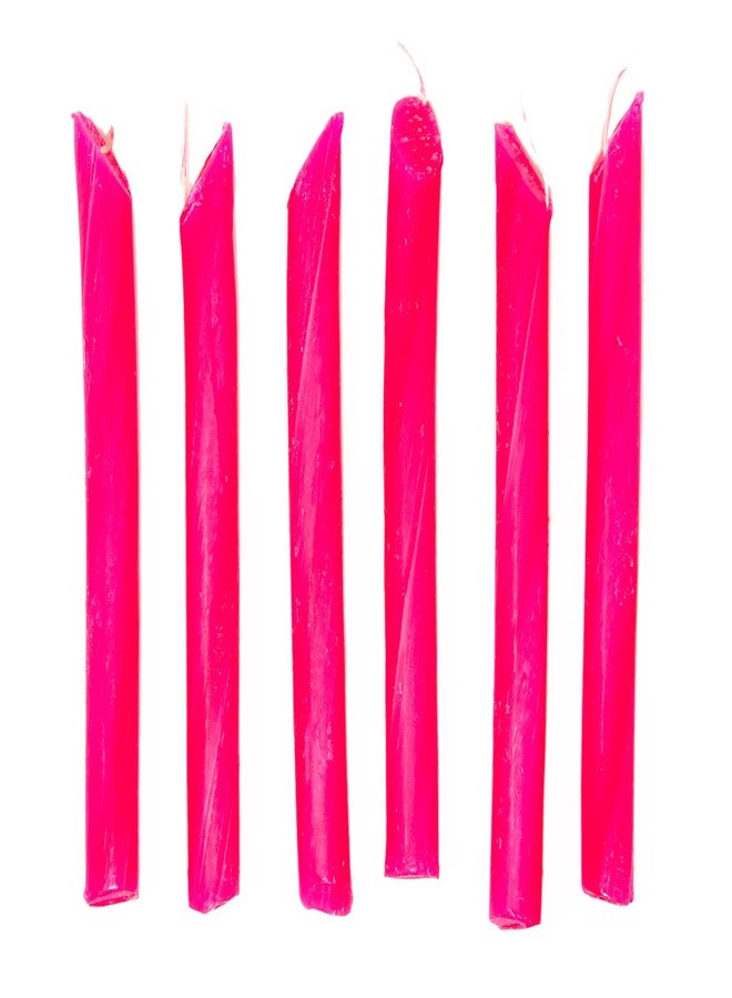 Funny Guy Mugs Solid Color Dripping Candle - Drip Candle Pack of 6 (Pink)