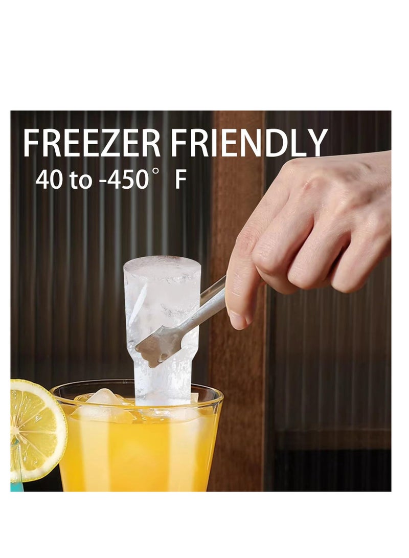 Excefore Ice Cube Trays Silicone, Ice Molds with Lid Easy Release and Flexible Ice Tray, BPA-Free, Silicone Ice box for Stanley Cup Shape, Black - Image 2