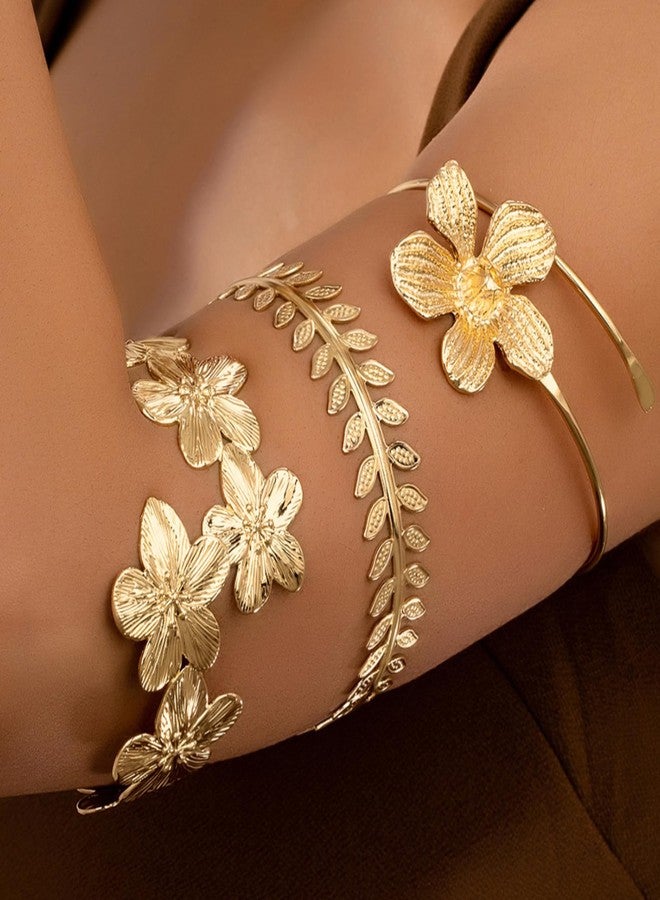 Your Always Charm 3 قطع أساور ذراع ذهبية للنساء لأعلى الذراع مجوهرات إكسسوارات إلهة يونانية - Image 3