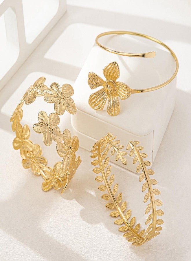 Your Always Charm 3 قطع أساور ذراع ذهبية للنساء لأعلى الذراع مجوهرات إكسسوارات إلهة يونانية - Image 5