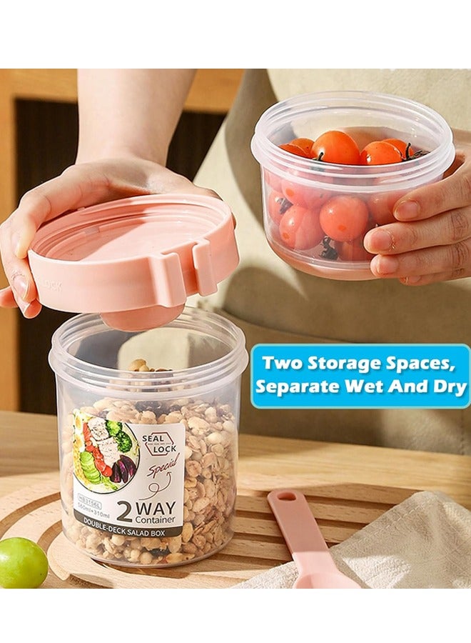 Portable Salad Cup, Oats Container, Yogurt Cups With Fork Cover Dip Box , Salad Shaker Cup,  Breakfast Salad Cup Salad Shaker Container , Salad Container Set, Cereal Cup , Food Storage Bento Box, School Lunch Box  - Image 4