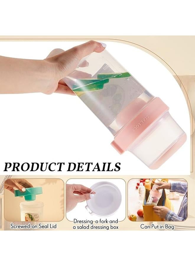 Portable Salad Cup, Oats Container, Yogurt Cups With Fork Cover Dip Box , Salad Shaker Cup,  Breakfast Salad Cup Salad Shaker Container , Salad Container Set, Cereal Cup , Food Storage Bento Box, School Lunch Box  - Image 5