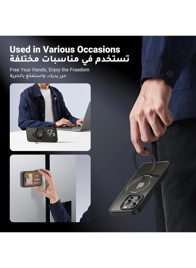 يو جرين حافظة ايفون 15 برو ماكس ماج سيف بحامل أفقي ورأسي قابل للتعديل، ظهر غير لامع مضاد لبصمات الأصابع، مضاد للسقوط بدرجة ميل، مقاوم للصدمات مغناطيسي نحيف مضادة للأصفرار لايفون 15 برو ماكس 6.7" - Image 3