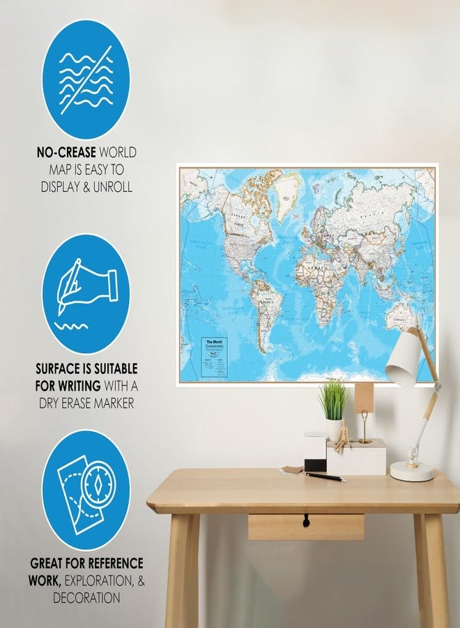 Waypoint Geographic Contemporary Series World Wall Map, Laminated World Map Poster, Educational Wall Art For Home, Classroom, or Office, Unique Gifts, 61” x 38” - Image 5