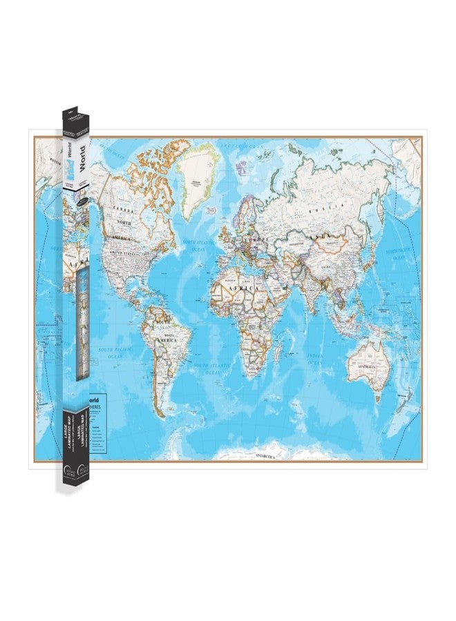 Waypoint Geographic Contemporary Series World Wall Map, Laminated World Map Poster, Educational Wall Art For Home, Classroom, or Office, Unique Gifts, 61” x 38” - Image 1
