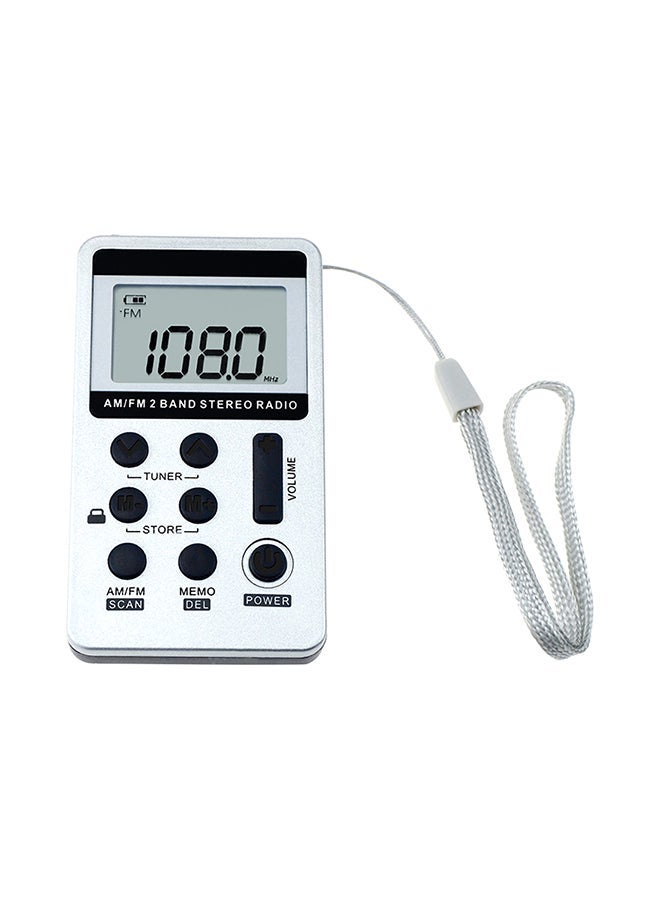 NIBEMINENT Portable Pocket FM Radio With Headphone V432 Black/White  - Image 4