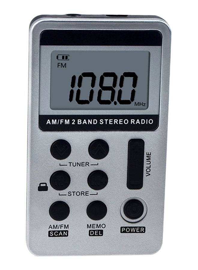NIBEMINENT Portable Pocket FM Radio With Headphone V432 Black/White  - Image 3