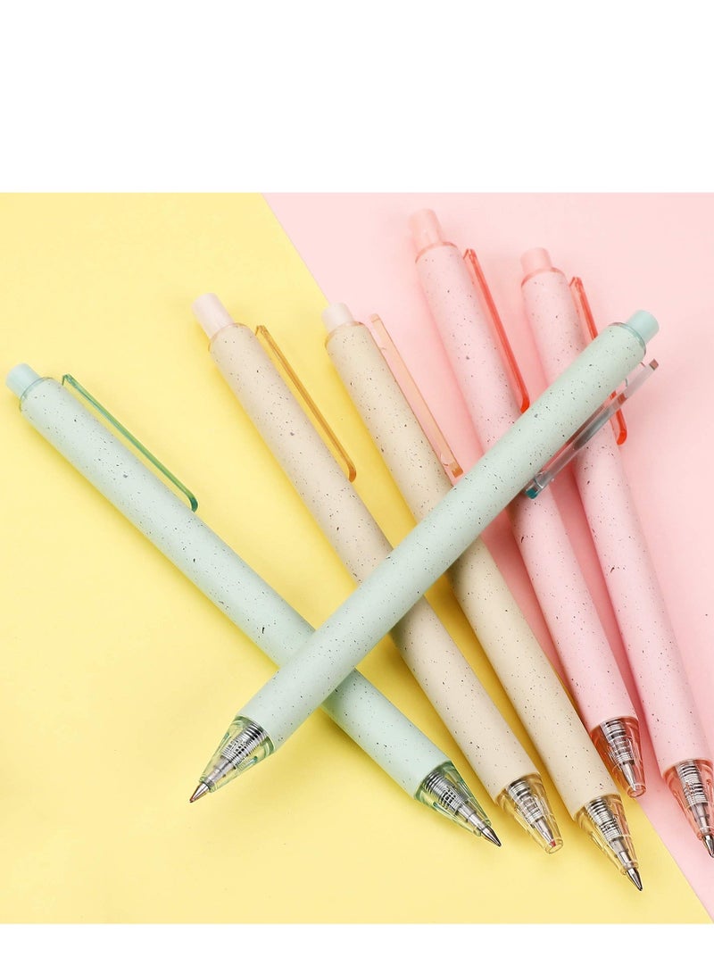 XiuWoo Gel Ink Retractable Pens Set, Black 0.5mm medium Point Pen Extra Smooth Tip No Bleed Smear Smudge Refillable Clickable Bulk for Writing Journaling Multicolor Fine 12 Pcs - Image 4