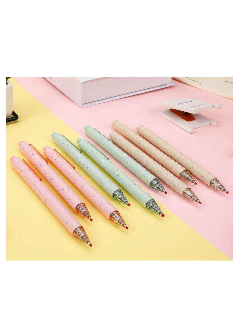 XiuWoo Gel Ink Retractable Pens Set, Black 0.5mm medium Point Pen Extra Smooth Tip No Bleed Smear Smudge Refillable Clickable Bulk for Writing Journaling Multicolor Fine 12 Pcs - Image 5