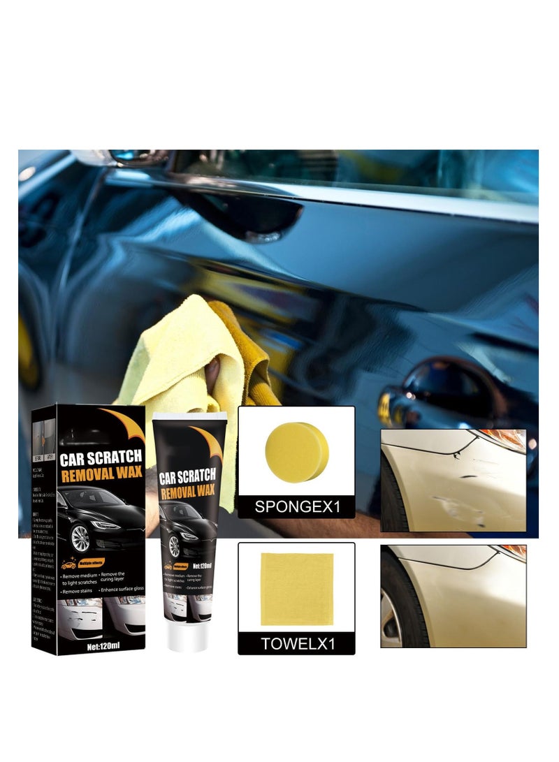 SOLARAE Car Scratch Repair Wax Kit - 2PCS Adhesive Paste for Removing Scratches, Polishing Vehicle Paint, and Restoring Car Finish - Effective Scratch Remover for Automotive Care. - Image 2