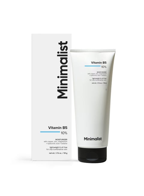 Face Moisturizer for Oily to Normal Skin with Hyaluronic Acid & Vitamin B5 10%| All Day Moisturization||Lightweight Oil-Free Barrier Repair Cream |Non-Comedogenic |Acne Safe 50g