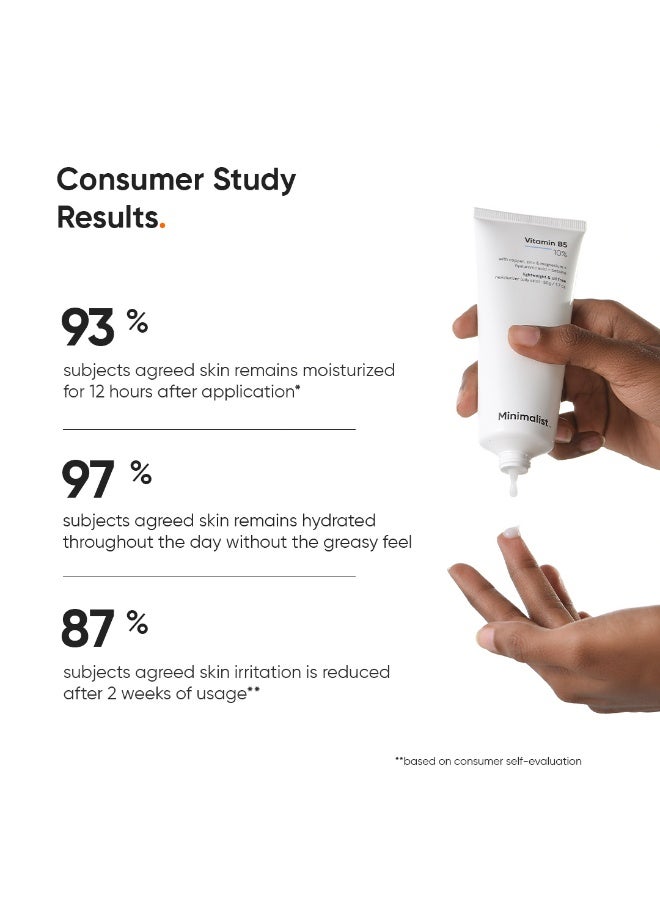 MINIMALIST Face Moisturizer for Oily to Normal Skin with Hyaluronic Acid & Vitamin B5 10%| All Day Moisturization||Lightweight Oil-Free Barrier Repair Cream |Non-Comedogenic |Acne Safe 50g - Image 4