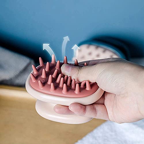 SHFTI Hair Scalp Massager Shampoo Brush with Soft Silicone Bristles, Head Massager Scalp Massager Brush for Hair Growth, Wet Dry Use, Greatly Remove Dandruff & Exfoliate (PINK) - Image 2